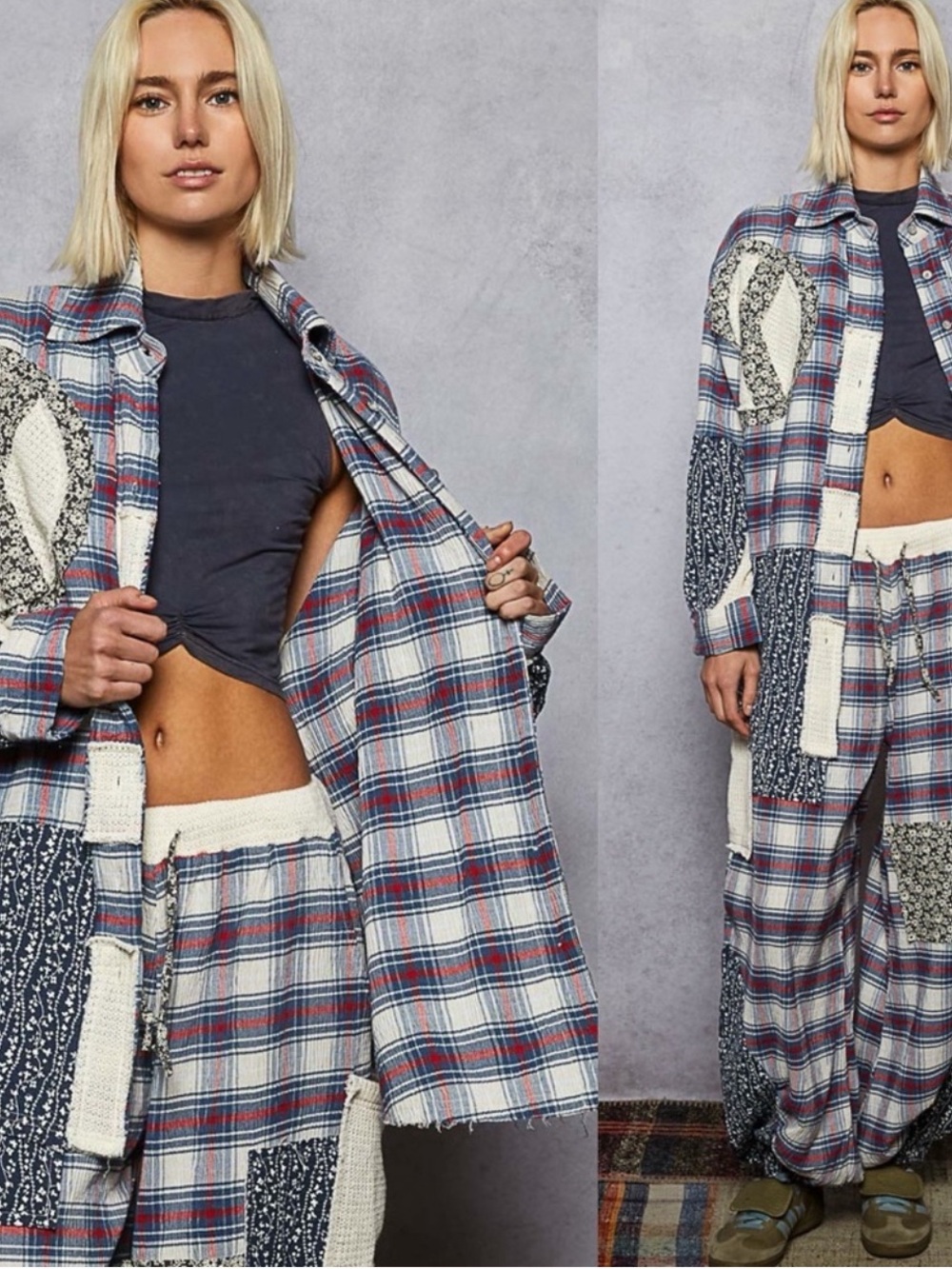 POL Plaid Patchwork Set - Picture 5 of 14
